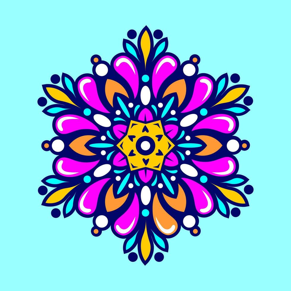 Mandala pattern art background free vector