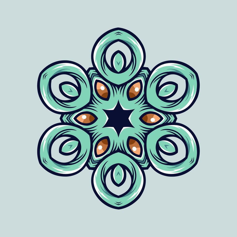 Mandala pattern art background free vector