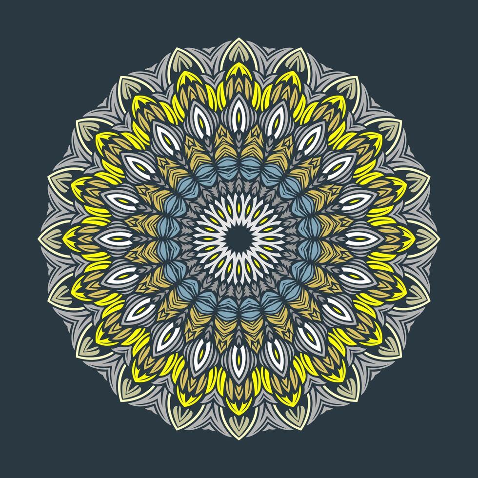 Mandala pattern art background free vector