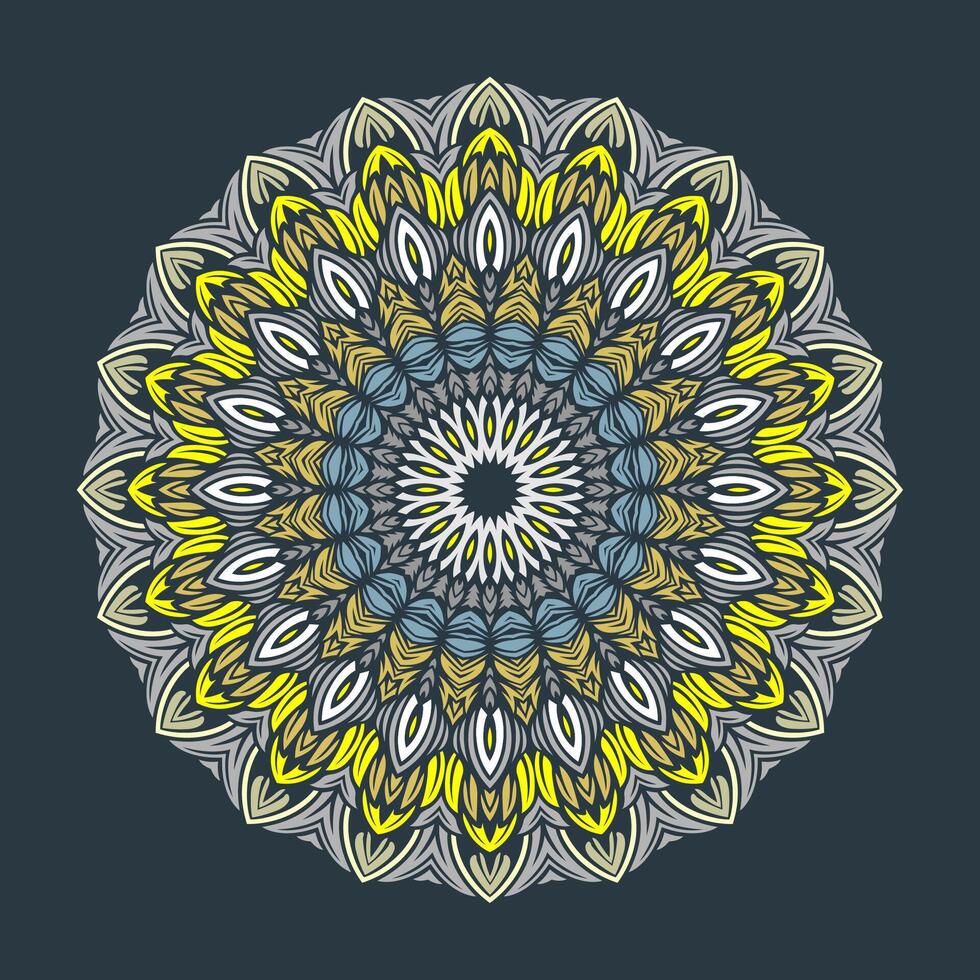 Mandala pattern art background free vector