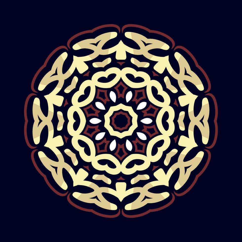 Mandala pattern art background free vector