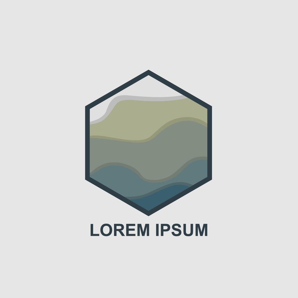 vector resumen icono, hexagonal logo para tu compañía. gratis vector