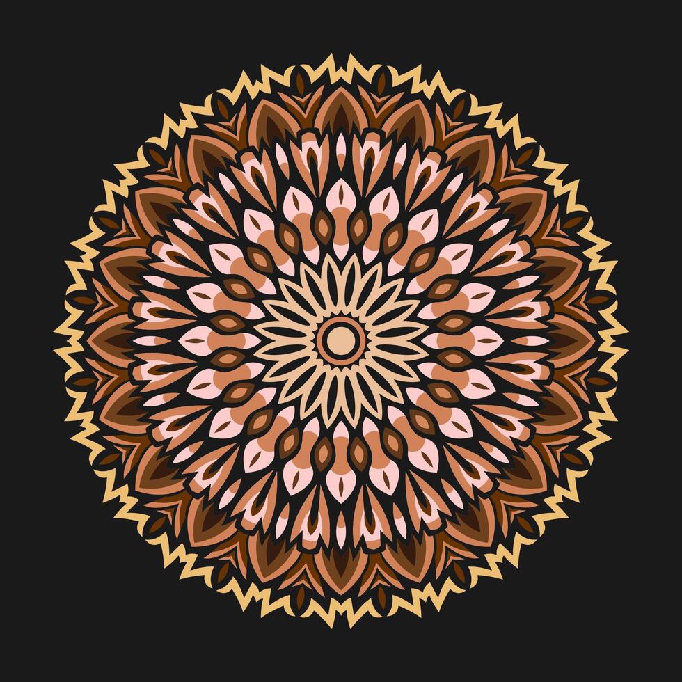 Mandala pattern art background free vector