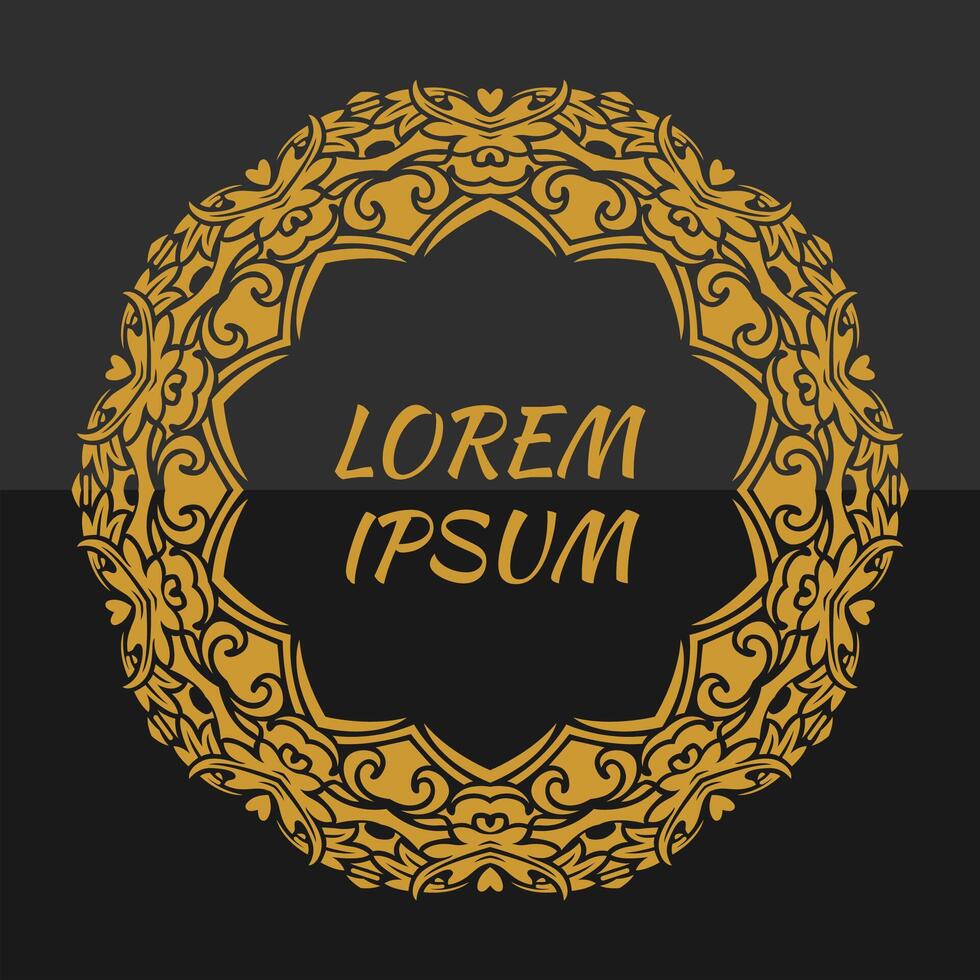 background with mandala frame Free Vector