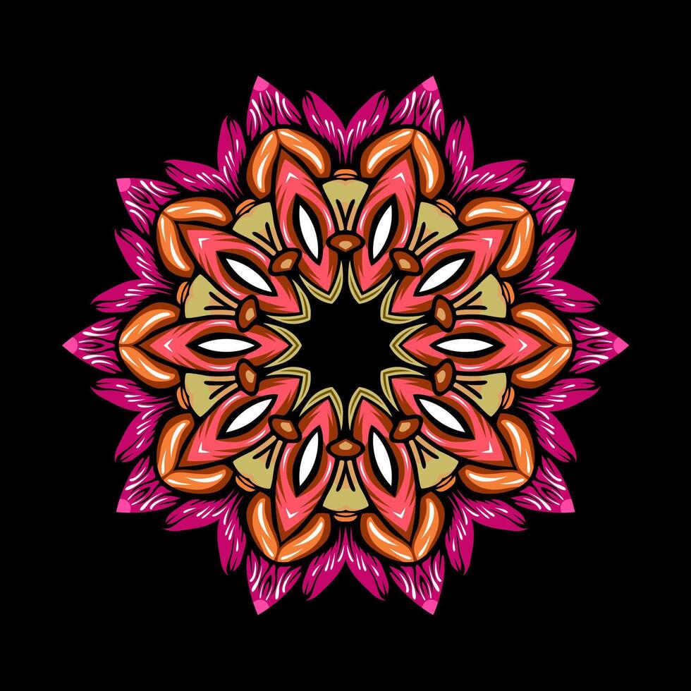 Mandala pattern art background free vector