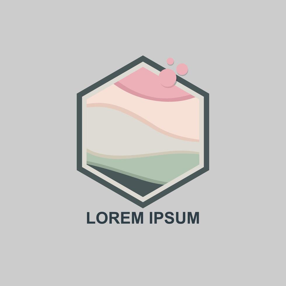 vector abstract icon, hexagonal logo for your company