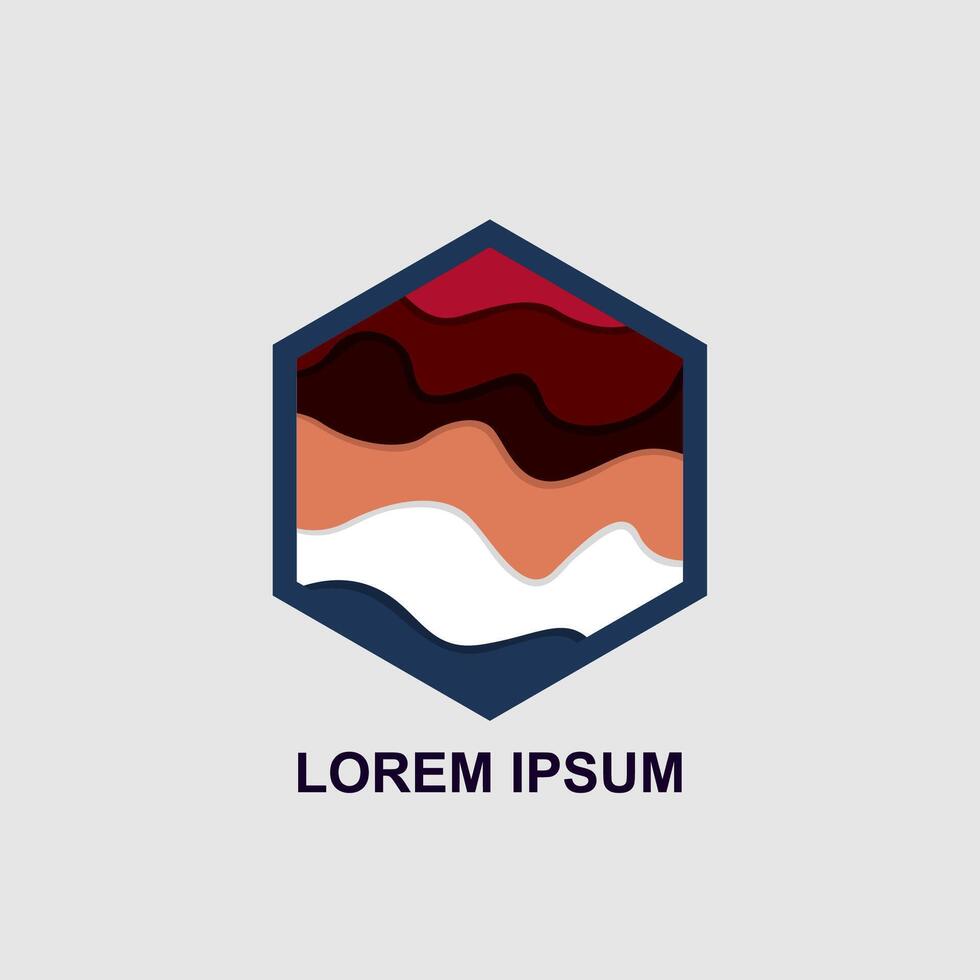 vector resumen icono, hexagonal logo para tu compañía. gratis vector