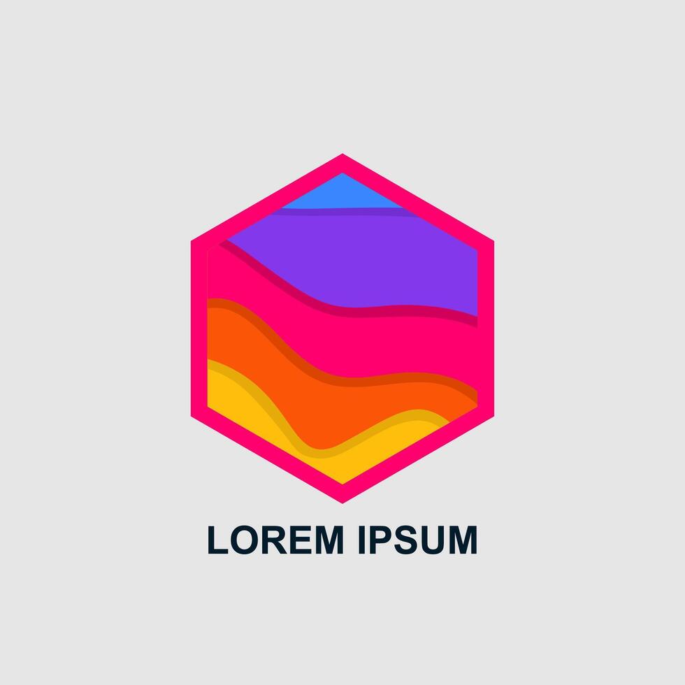 vector abstract icon, hexagonal logo for your company. free vector