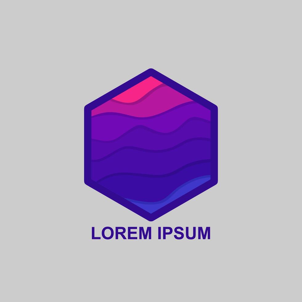 vector resumen icono, hexagonal logo para tu compañía. gratis vector