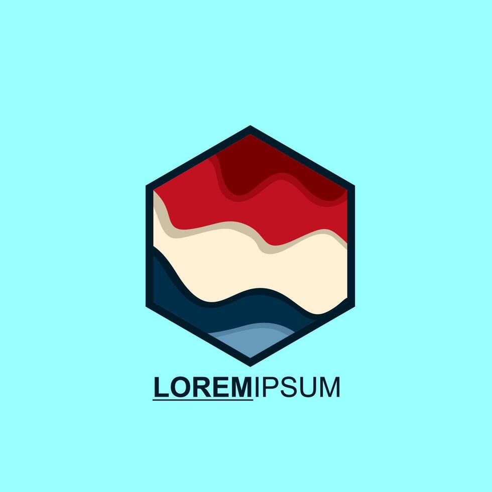 vector resumen icono, hexagonal logo para tu compañía. gratis vector