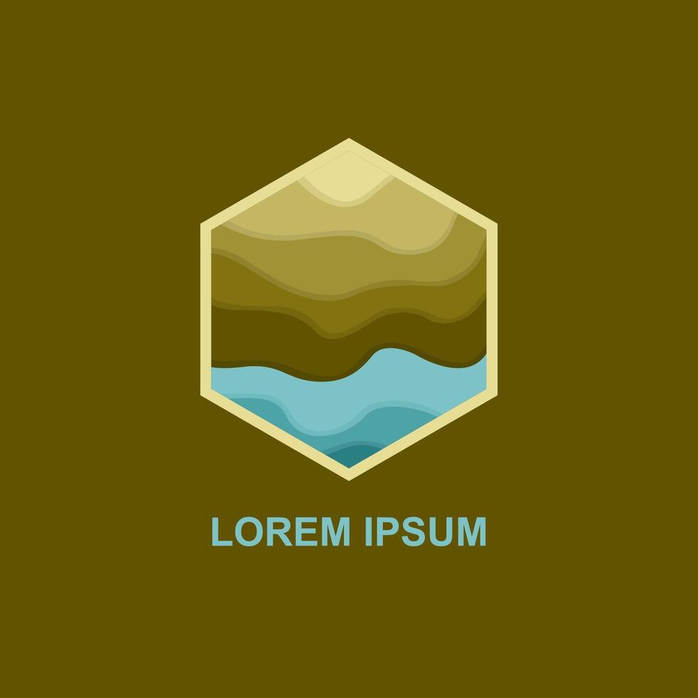 vector abstract icon, hexagonal logo for your company