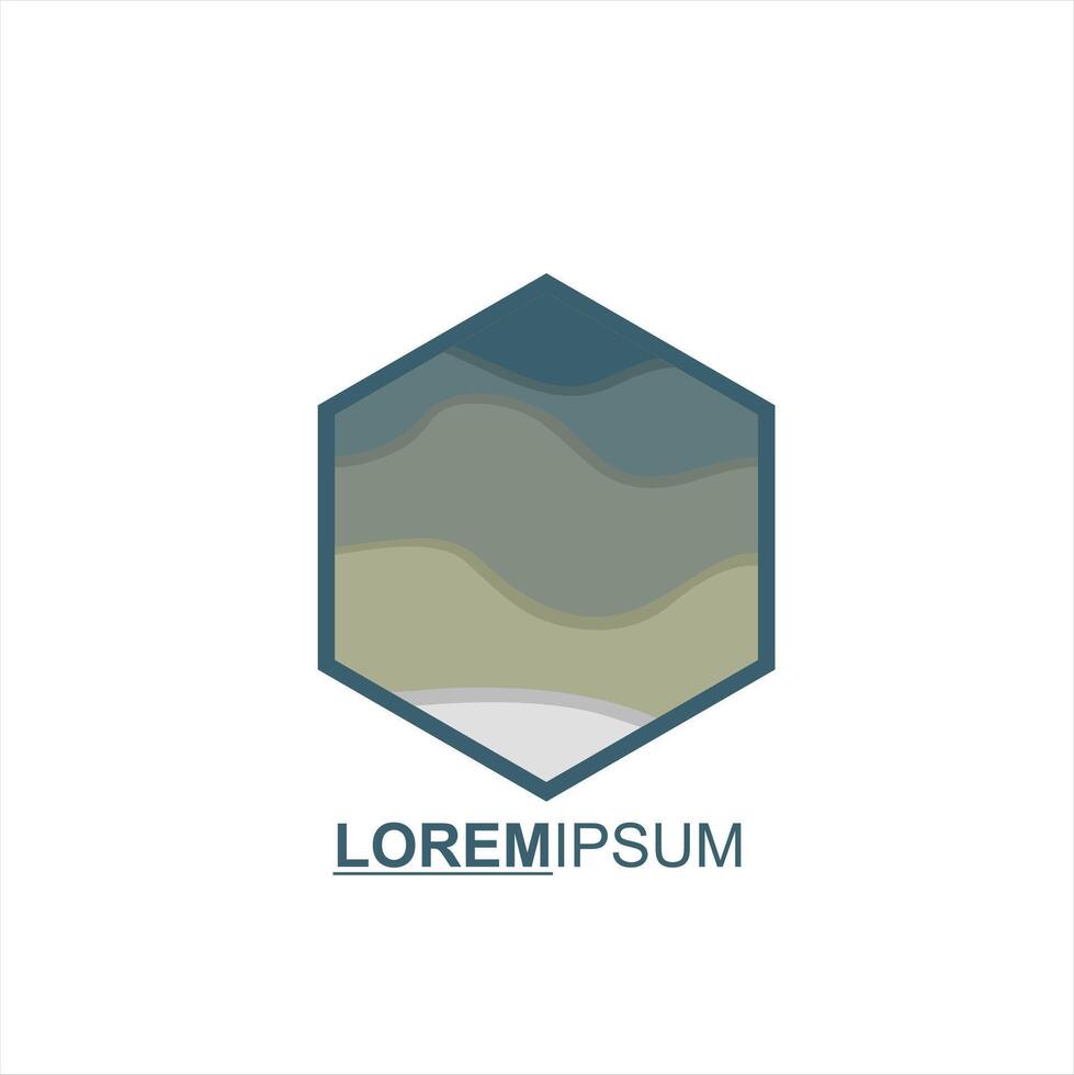 vector resumen icono, hexagonal logo para tu empresa