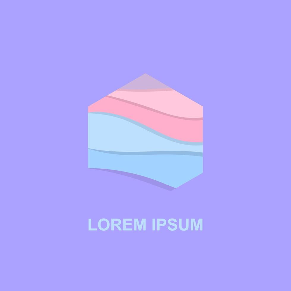 vector abstract icon, hexagonal logo for your company. free vector