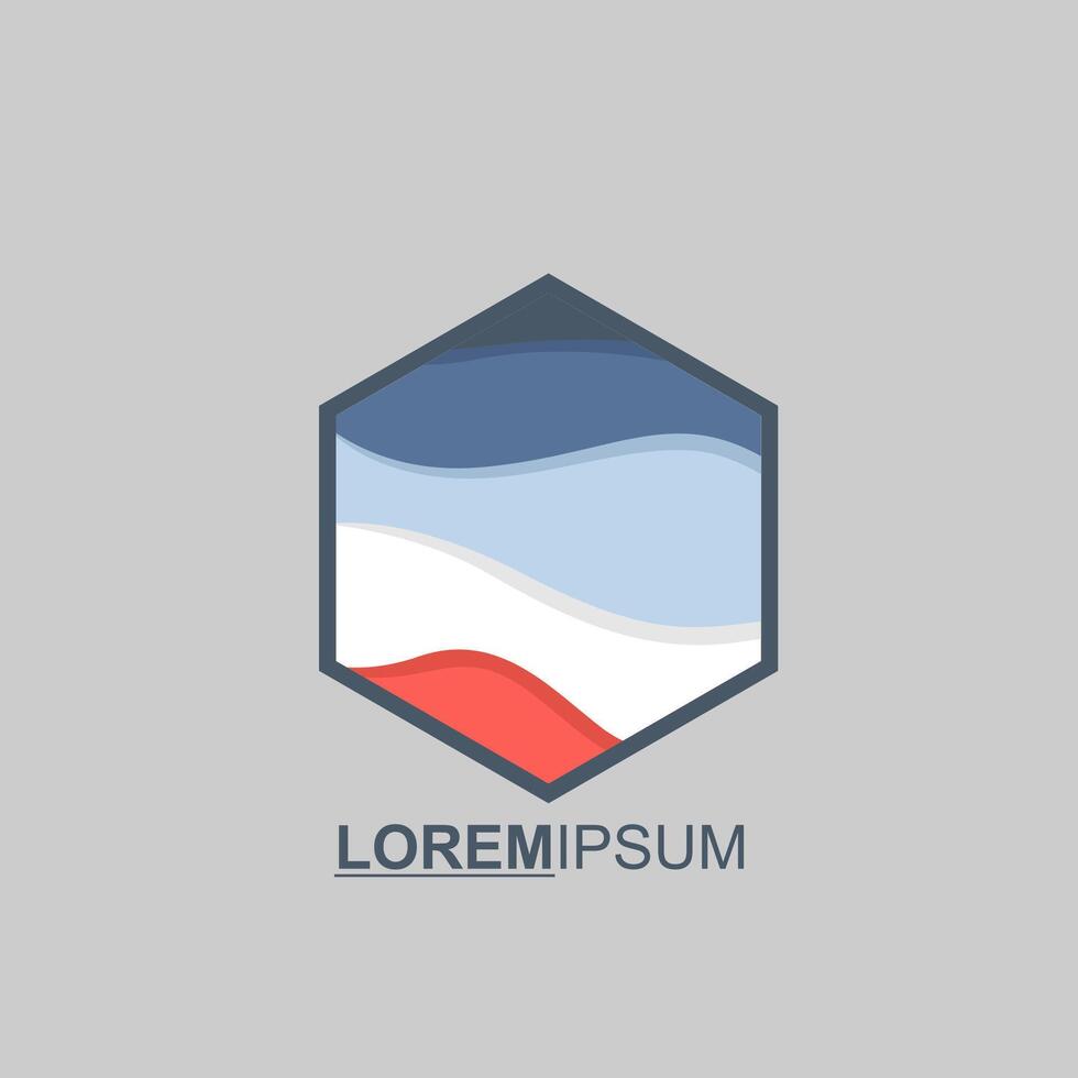 vector resumen icono, hexagonal logo para tu empresa