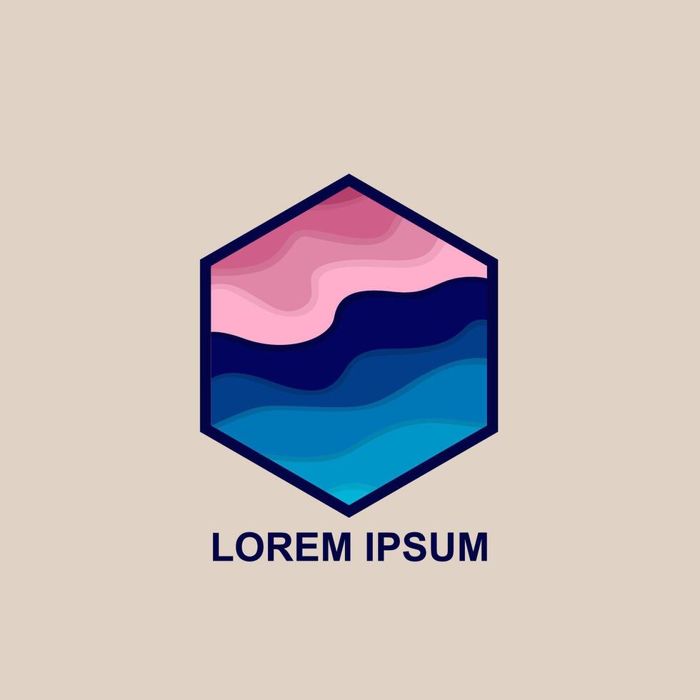 vector resumen icono, hexagonal logo para tu compañía. gratis vector