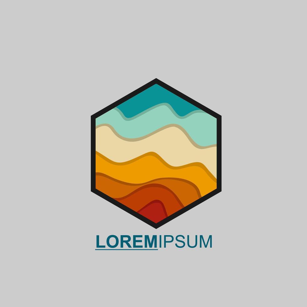 vector resumen icono, hexagonal logo para tu compañía. gratis vector