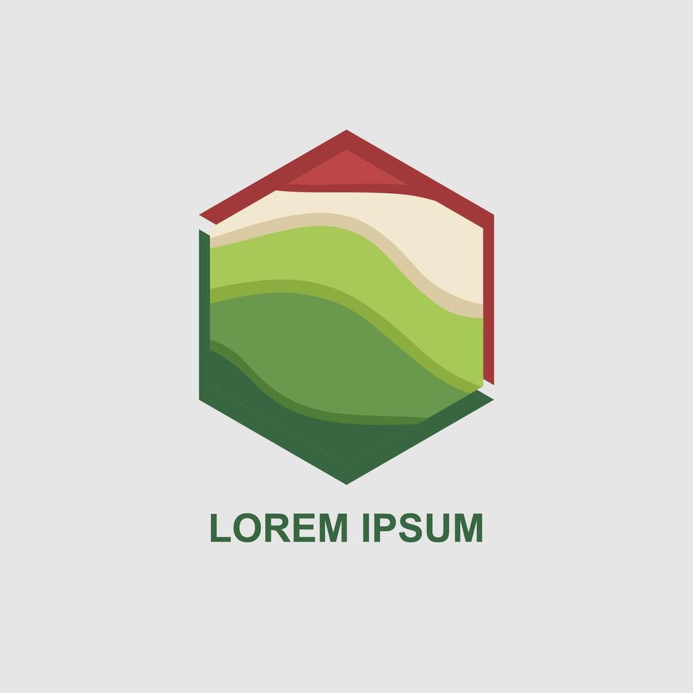 vector resumen icono, hexagonal logo para tu compañía. gratis vector