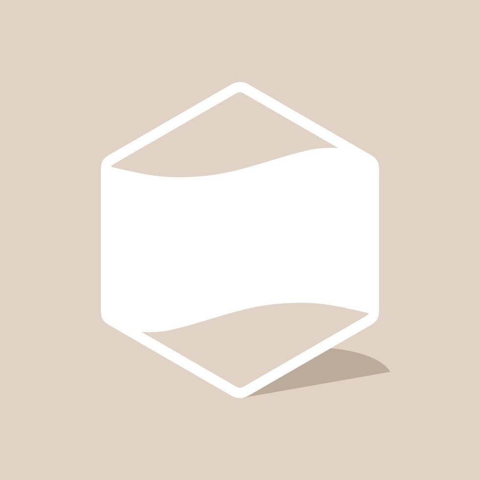 vector abstract icon, hexagonal logo for your company. free vector
