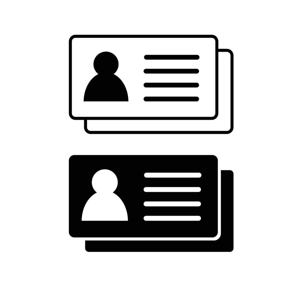 ID card icon , Identification card vector illustration