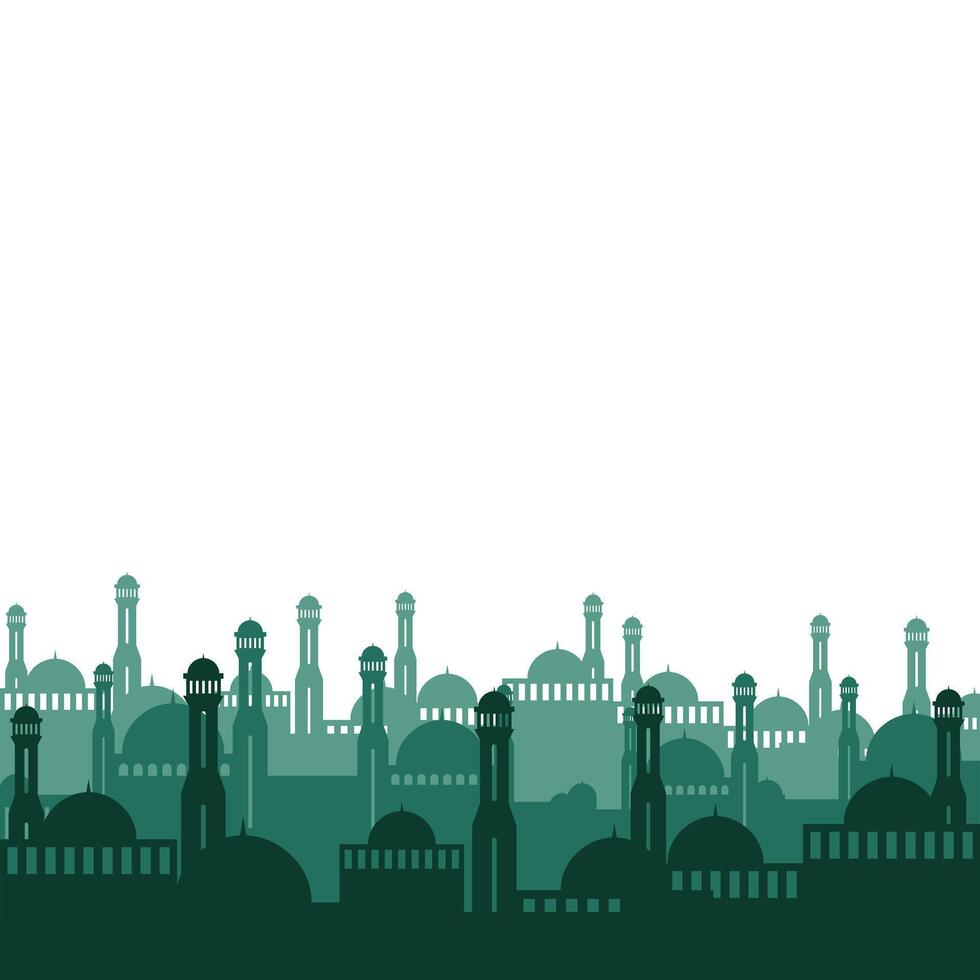 Landscape Mosque Silhouette vector