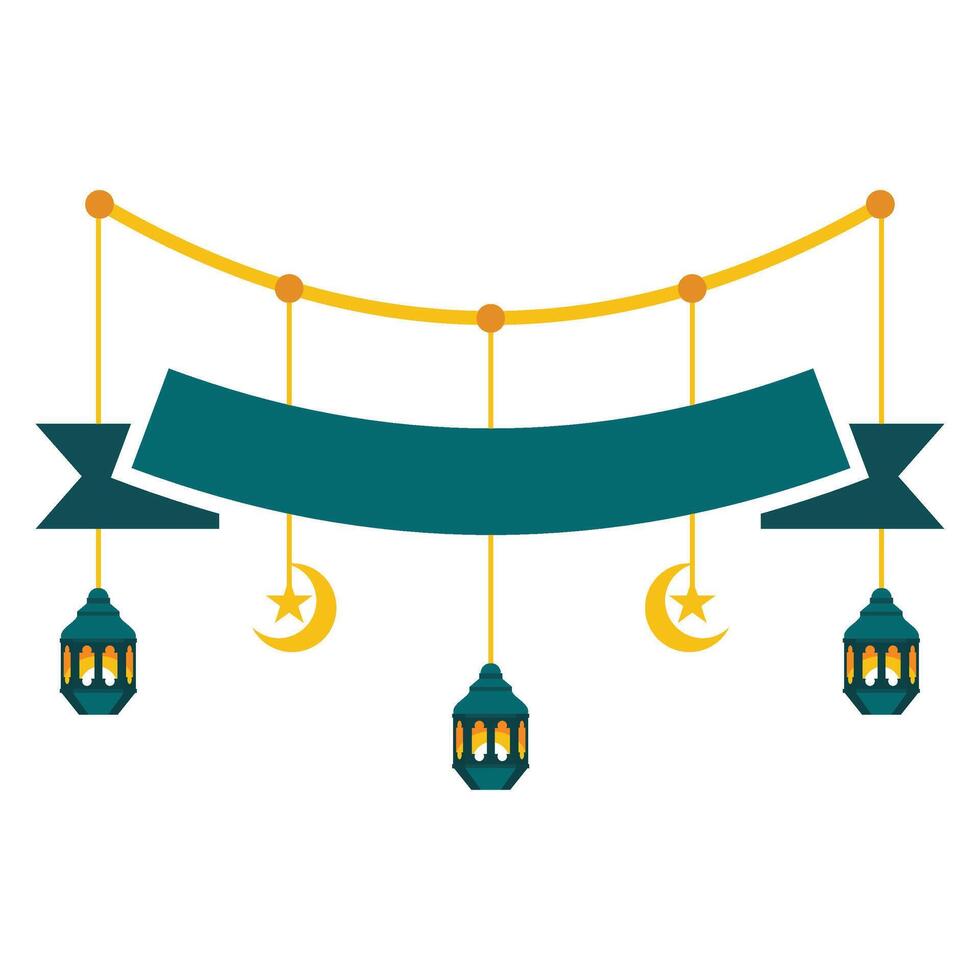 Islamic Ramadan Banner Ornament vector