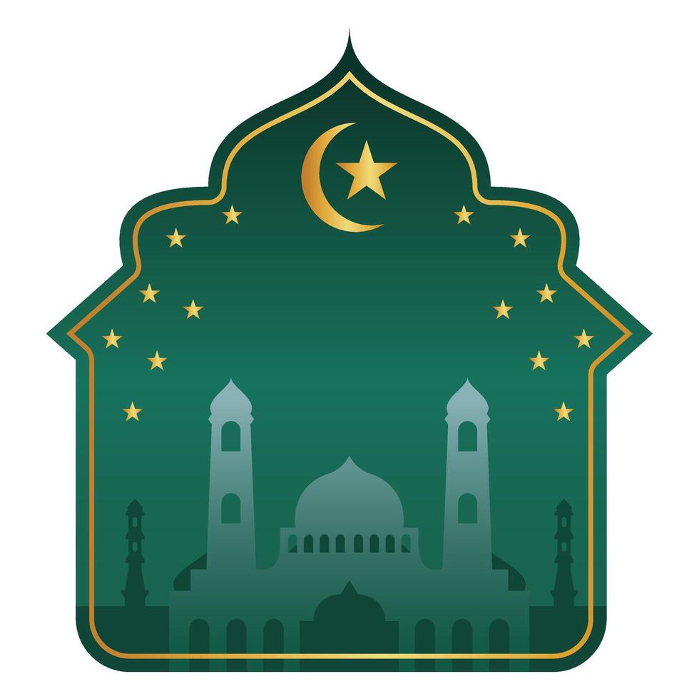Islamic Mosque Frame Background vector