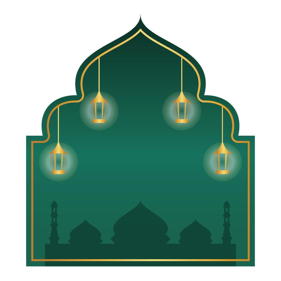 Islamic Mosque Frame Background vector