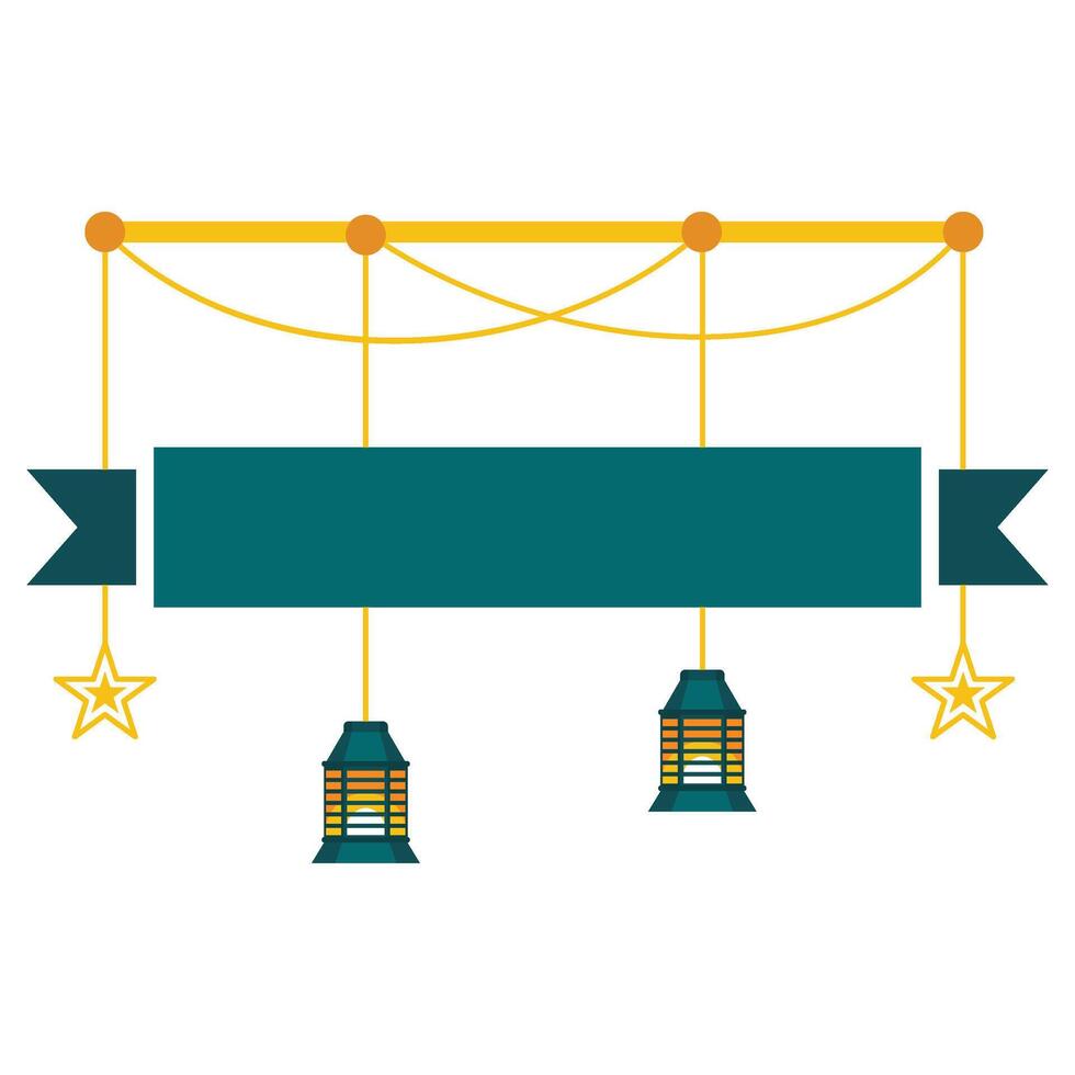 Islamic Ramadan Banner Ornament vector