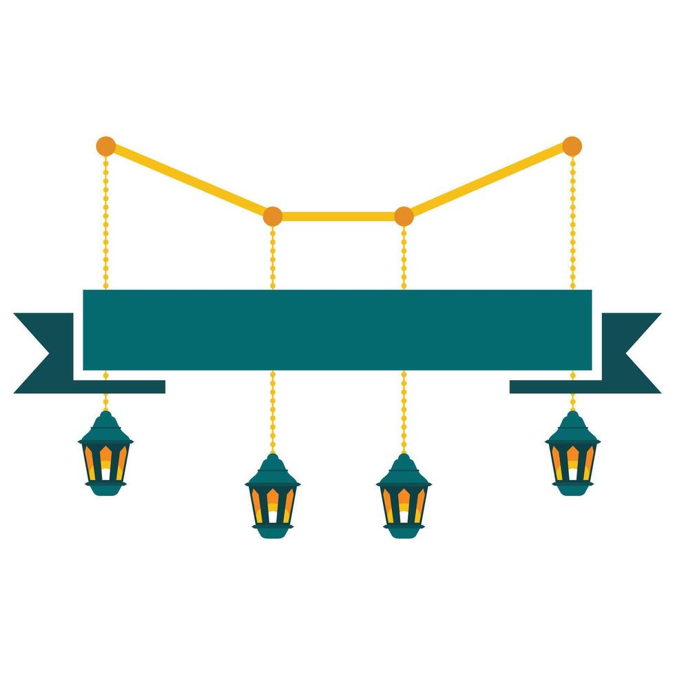 Islamic Ramadan Banner Ornament vector