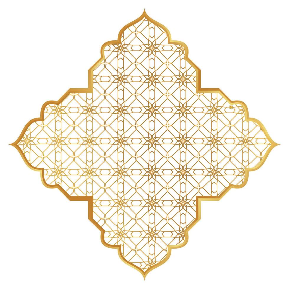 Golden Islamic Border vector