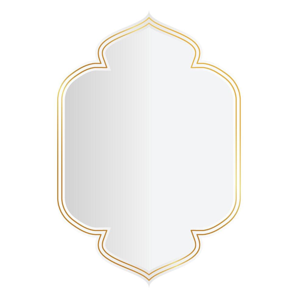 White Glow Islamic Frame vector