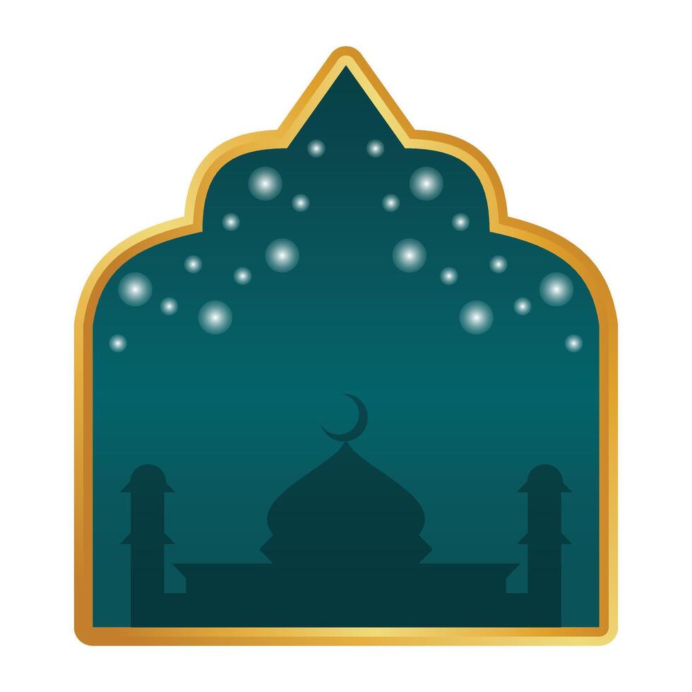 Islamic Mosque Frame Background vector