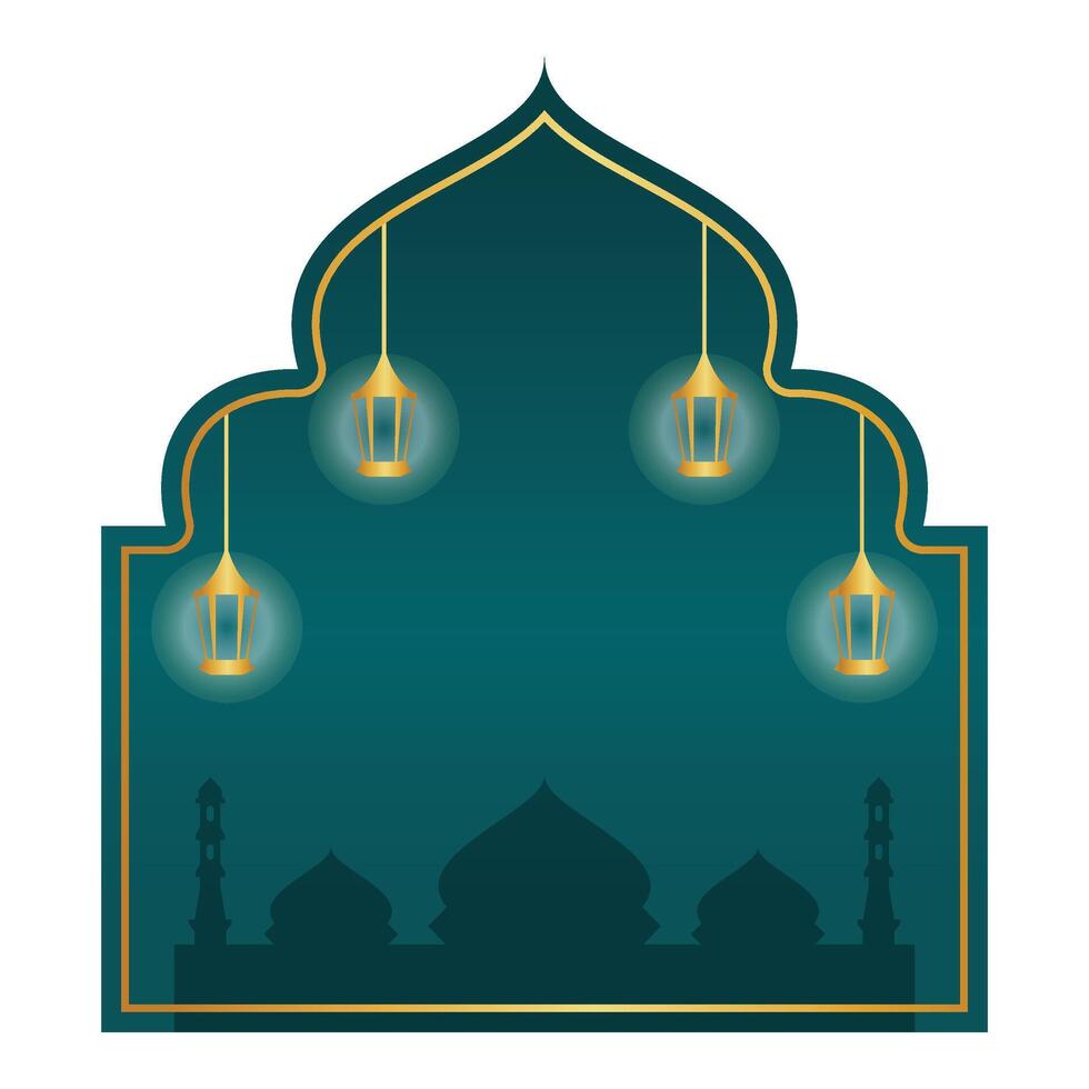 Islamic Mosque Frame Background vector