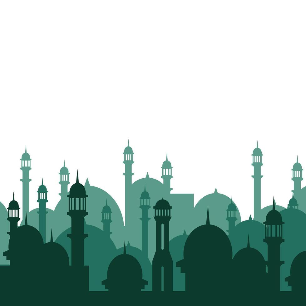 Landscape Mosque Silhouette vector
