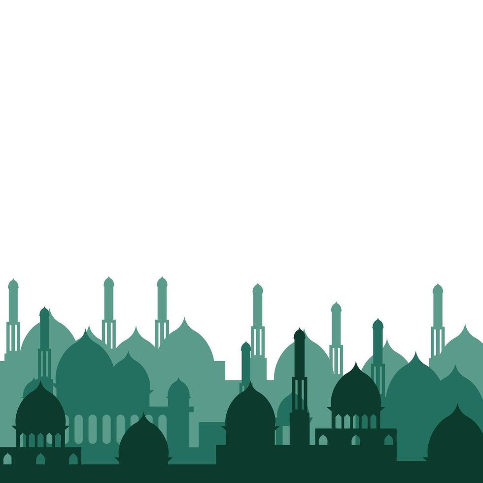 Landscape Mosque Silhouette vector