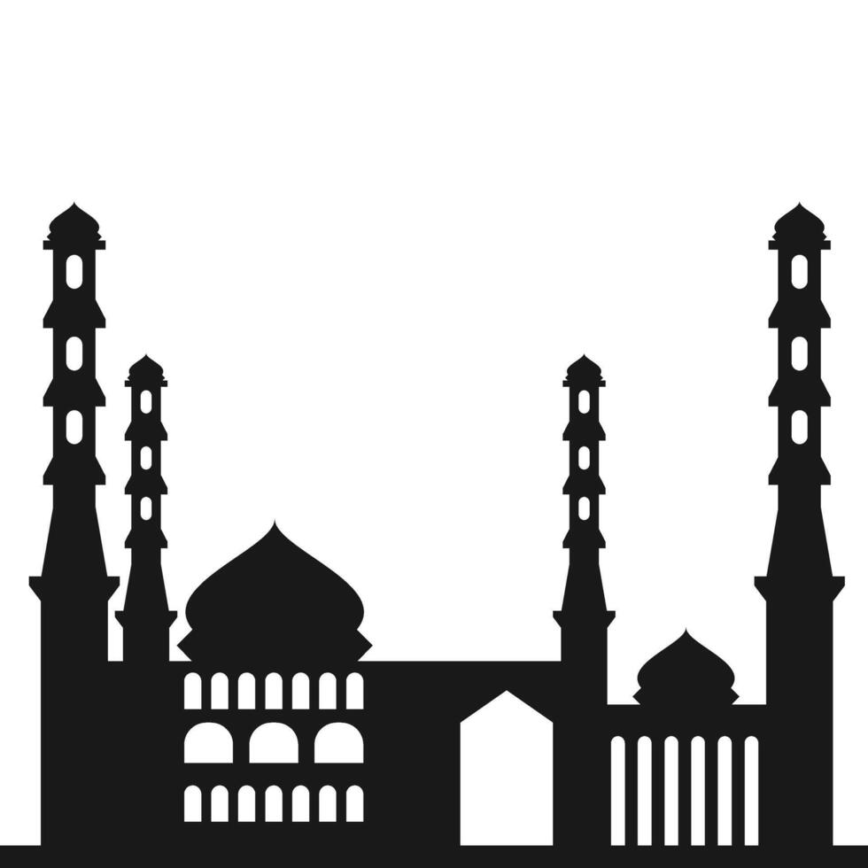 islámico mezquita silueta vector