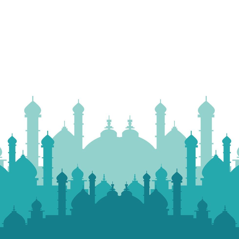 Landscape Mosque Silhouette vector