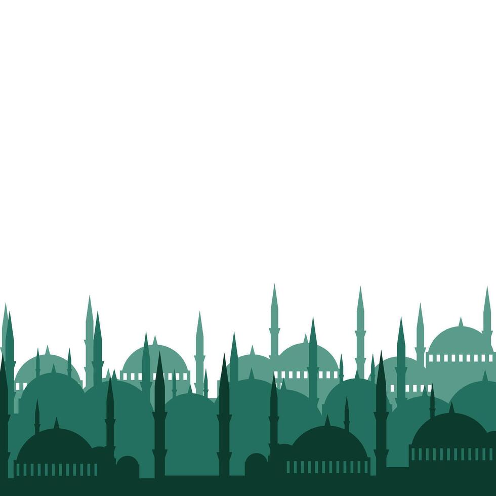 Landscape Mosque Silhouette vector