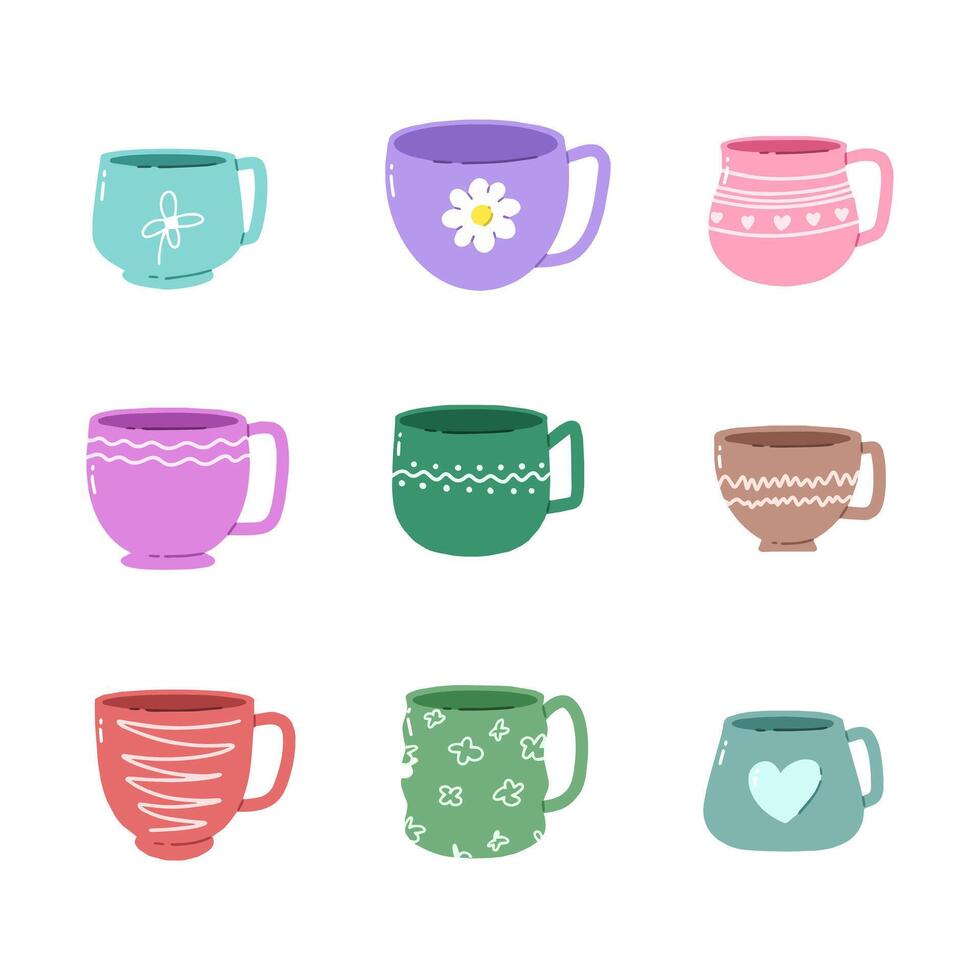 Mug hand drawn vector illustration