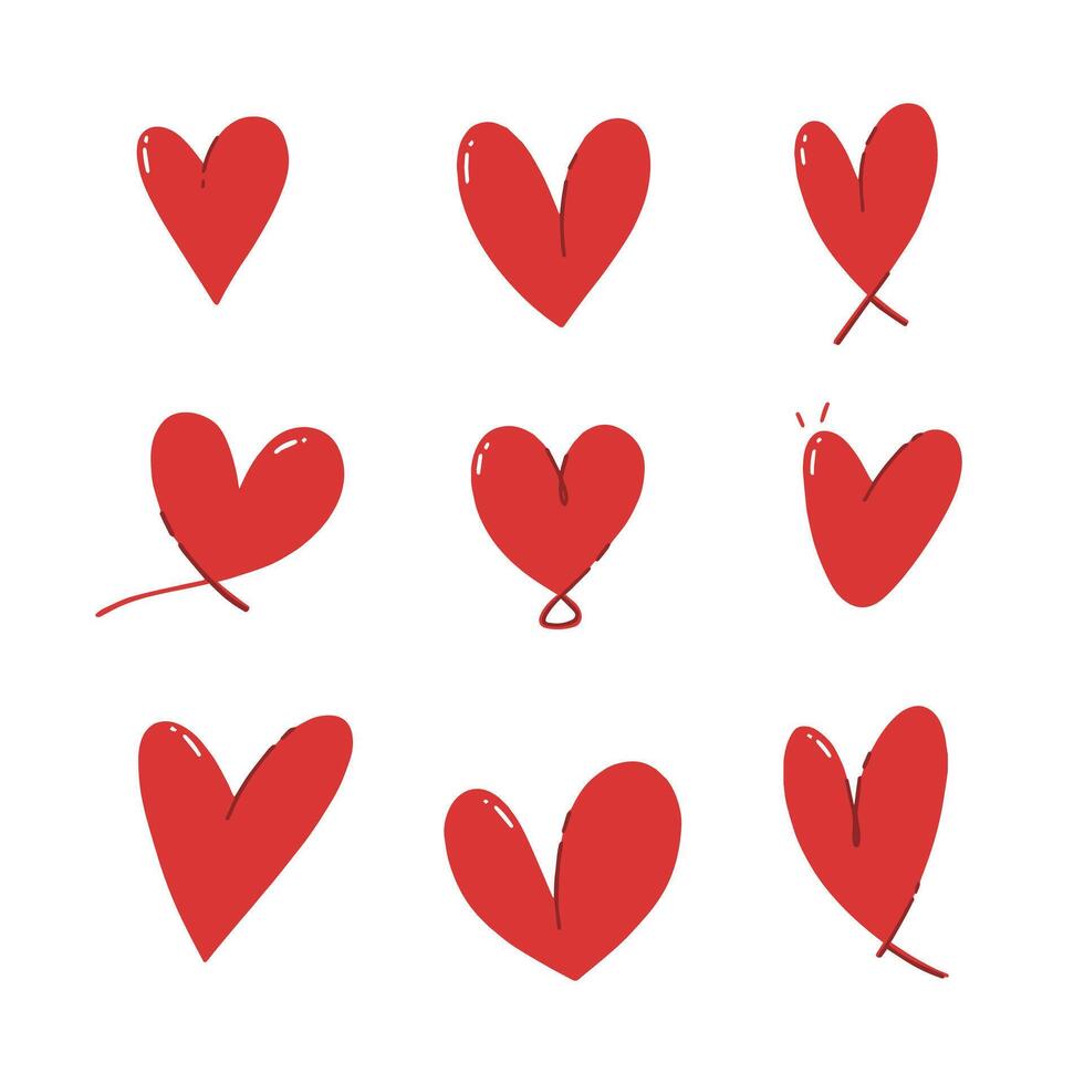 Love heart hand drawn vector illustration