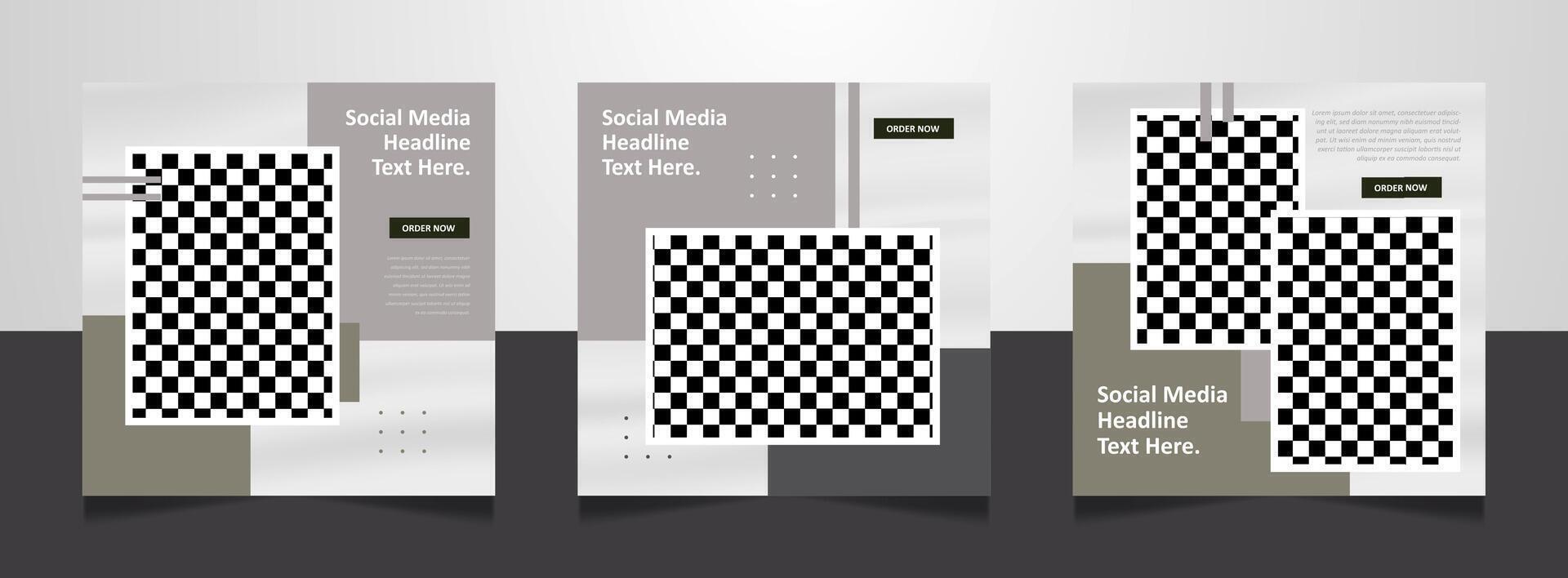 Minimalist furniture social media feed post banner template vector