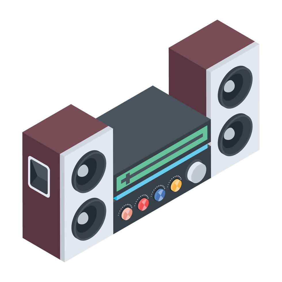 eléctrico dispositivos isométrica icono vector