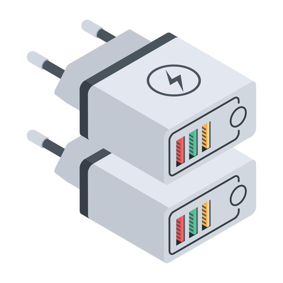 dispositivos isométrica icono vector