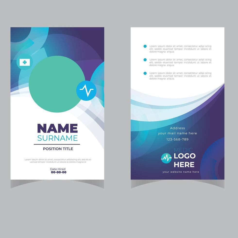 Corporate Id card design template - vector