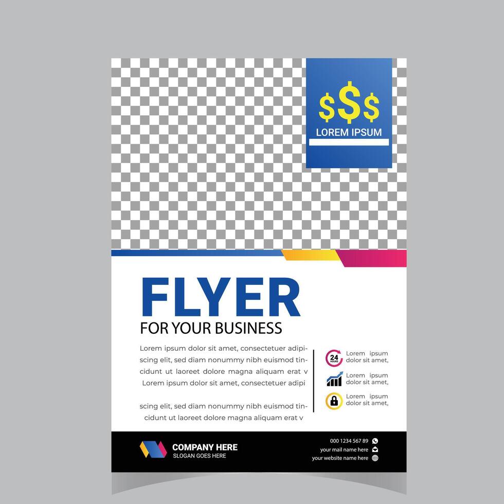 poster flyer pamphlet brochure cover design layout space for photo background, vector illustration template in A4 size