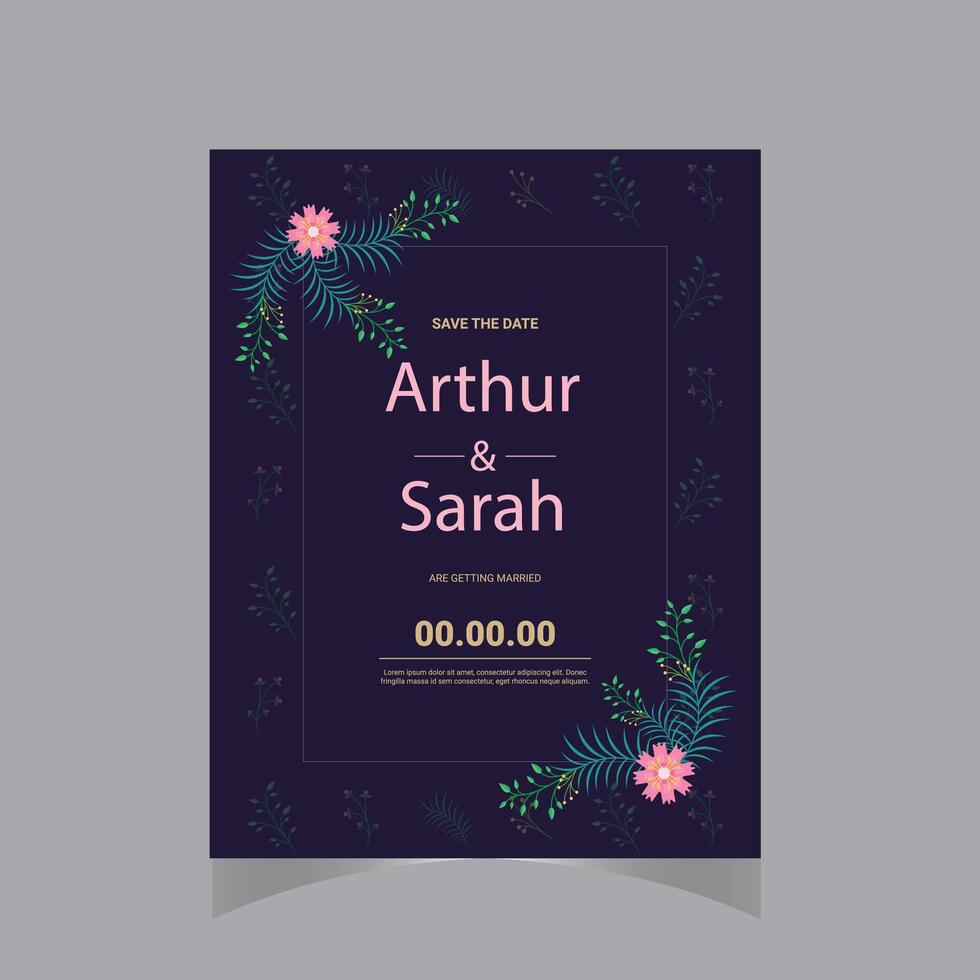 Save the Date - Wedding Invitation Templates vector