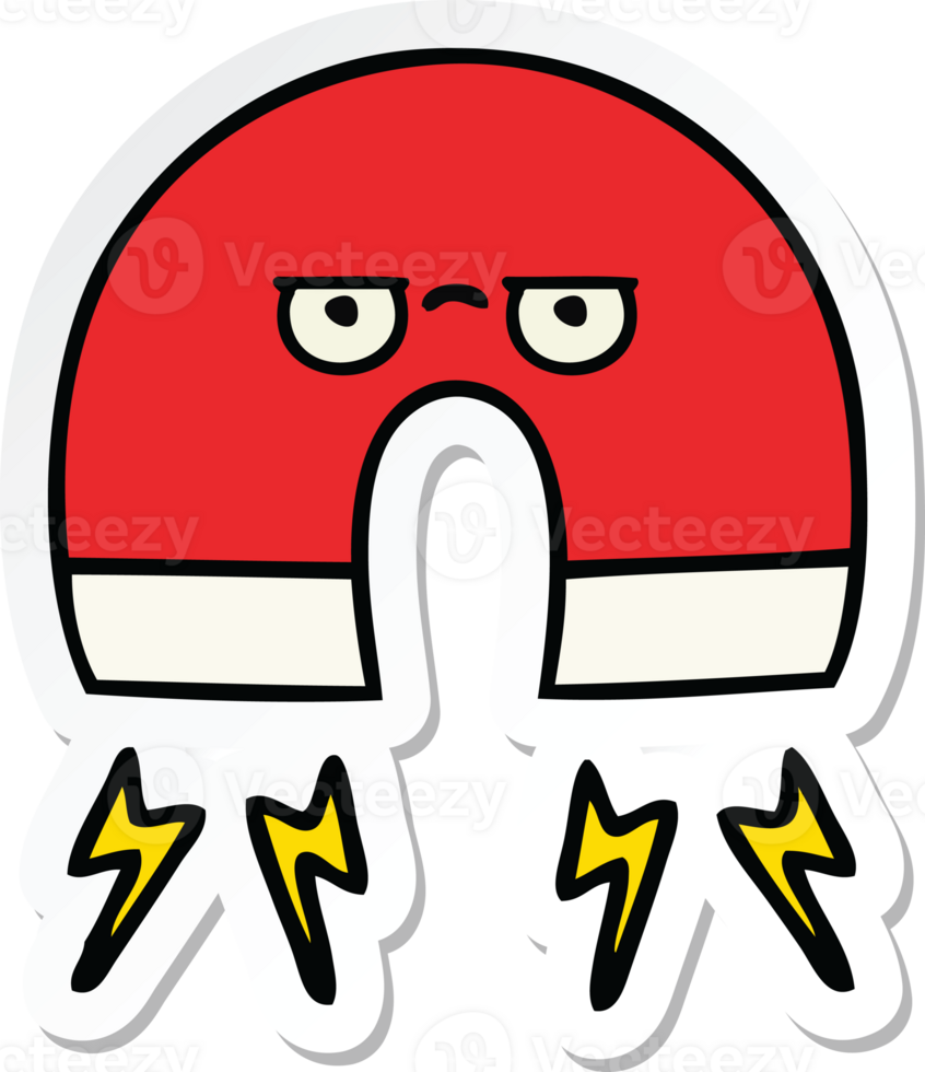 sticker of a cute cartoon magnet png