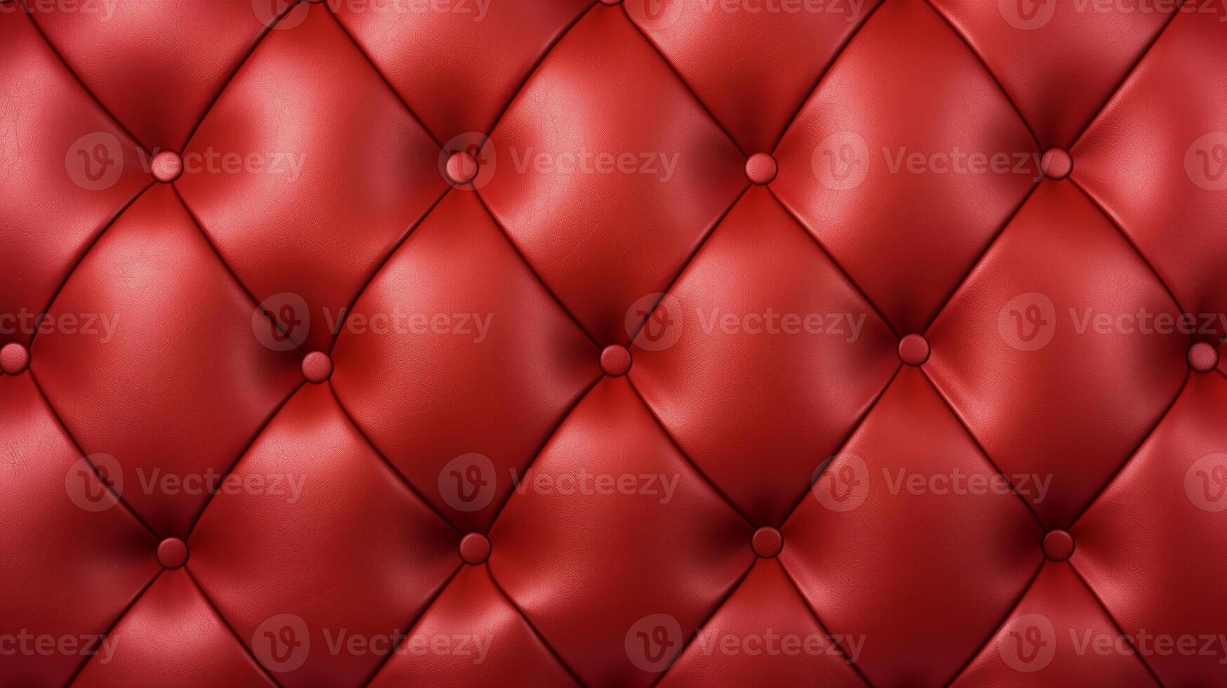 AI generated Red Leather Capitone Texture background Highly Detailed photo