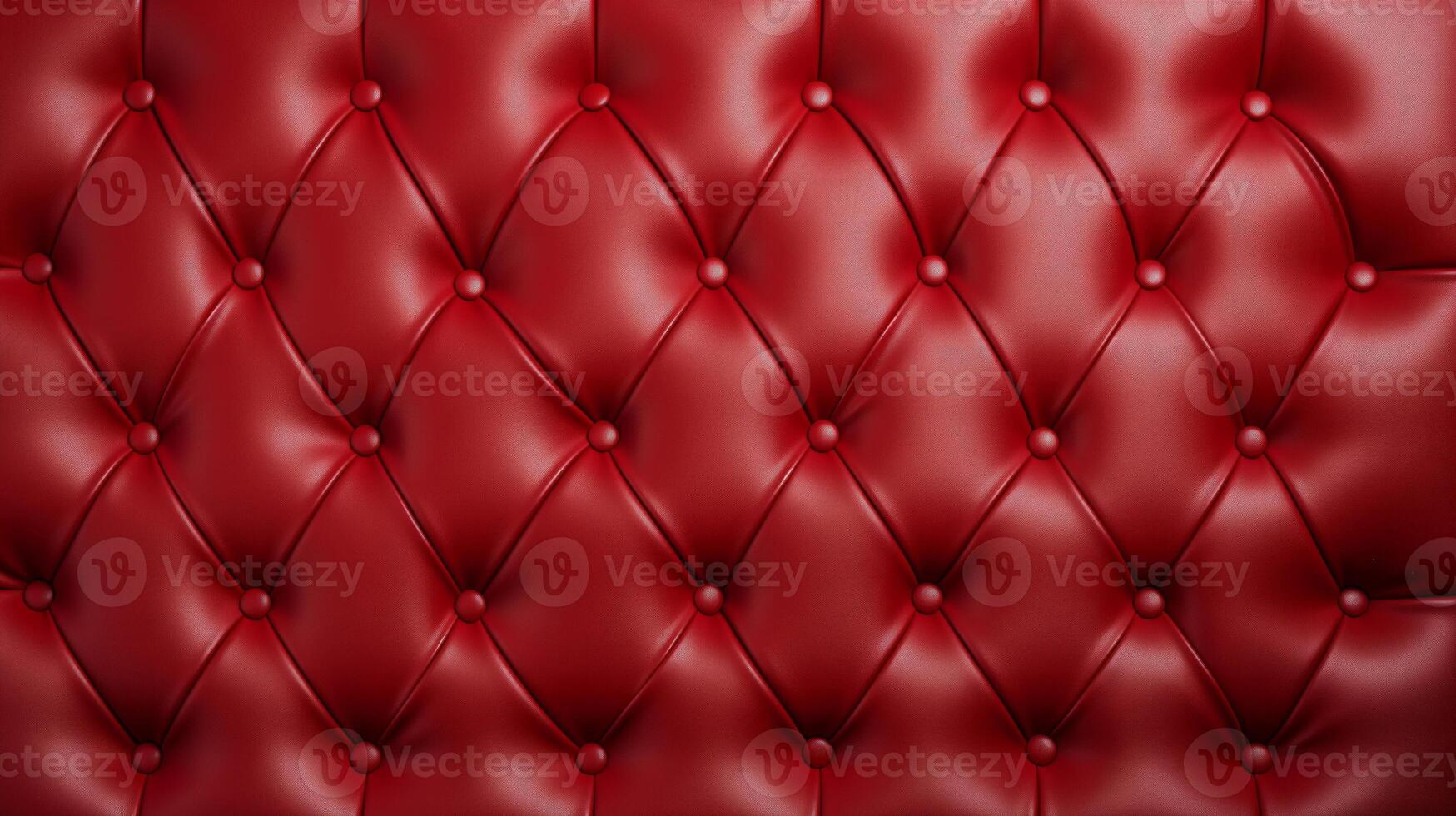 AI generated Red Leather Capitone Texture background Highly Detailed photo