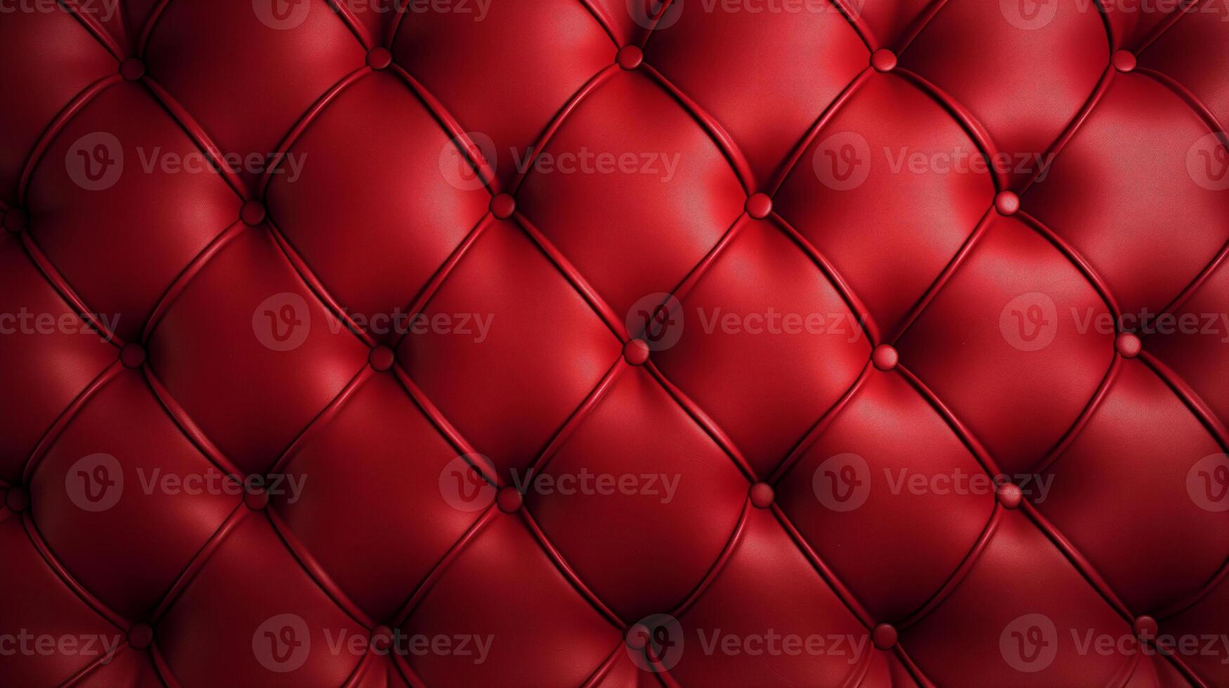 AI generated Red Leather Capitone Texture background Highly Detailed photo
